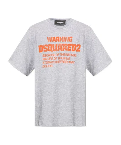Dsquared2 Slogan-print Cotton T-shirt In White