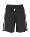 Dsquared2 Slogan-print Elasticated-waist Shorts In Black