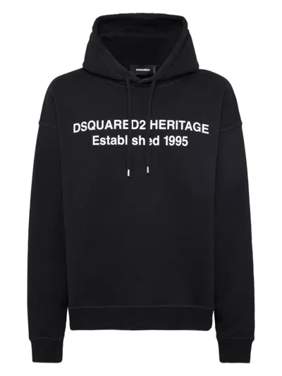 Dsquared2 Slogan-print Hoodie In Blue