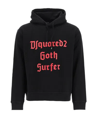 DSQUARED2 DSQUARED2 SLOGAN PRINTED DRAWSTRING HOODIE