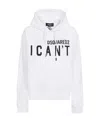 Dsquared2 Slogan-print Pullover Hoodie In White