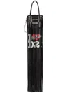 Dsquared2 Slogan-print Shoulder Bag In Black