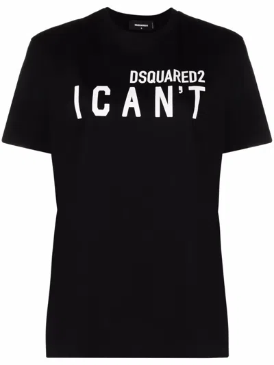DSQUARED2 标语印花T恤