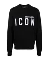 Dsquared2 Icon-print Crew Neck Sweatshirt In Black
