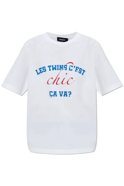 Dsquared2 Graphic-print Cotton T-shirt In White