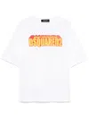 Dsquared2 Crew Neck Cracked Effect Graphic Print