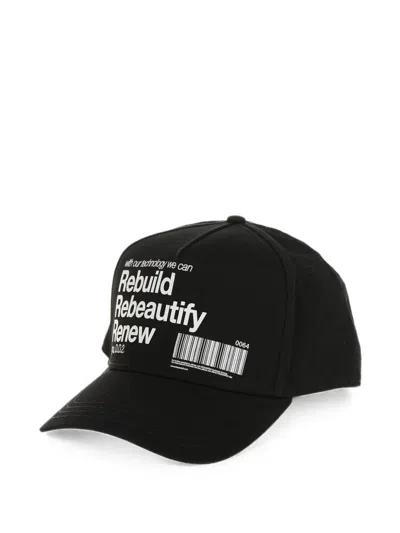 Dsquared2 Slogan-print Baseball Cap In Black