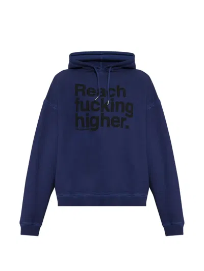 Dsquared2 Slogan-print Hoodie In Blue