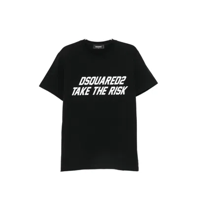 Dsquared2 Slogan-print T-shirt In Black