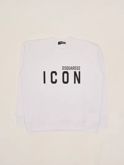 Dsquared2 Kids' Slouch Fit Icon Sweatshirt Sweatshirt In White