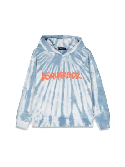 Dsquared2 Kids' Slouch Fit Logo Hoodie In Multicolour
