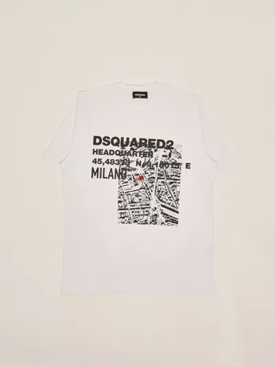 Dsquared2 Kids' Slouch Fit T-shirt T-shirt In White