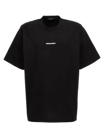 Dsquared2 Slouch Fit T-shirt With Logo Print In Black