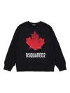 Dsquared2 Slouch Leaf-graphic Sweatshirt In Black