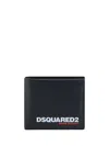 Dsquared2 Logo-debossed Bi-fold Wallet In Black