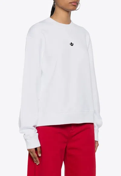 Dsquared2 Small Maple Leaf Sweatshirt In White