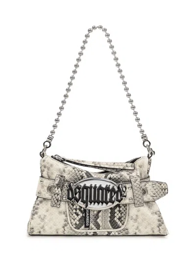 Dsquared2 Small Shoulder Bag With Print In Stampa