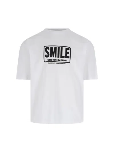 DSQUARED2 SMILE T-SHIRT - WHITE