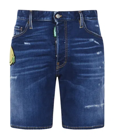Dsquared2 Smiley-patch Denim Shorts
