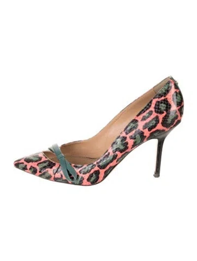Pre-owned Dsquared2 Snakeskin Animal Print Pumps In Pink