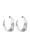 Dsquared2 Snakeskin-effect Hoop Earrings In Silver