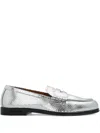 Dsquared2 Metallic Neoclassic Loafers With Textured Surface In Metallic
