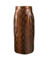 Dsquared2 Snakeskin Effect Skirt In Brown