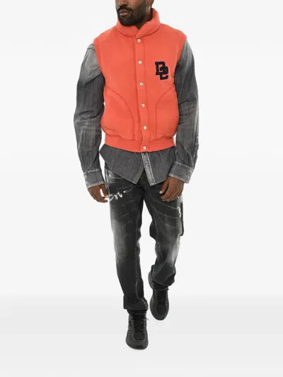 Dsquared2 Snap-button Gilet In Orange