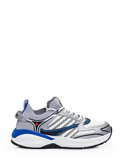 Dsquared2 Bubble Panelled Sneakers In Silver