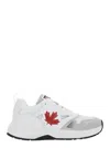 Dsquared2 Sneakers - Vitello+suede+mesh - Bianco+rosso In White