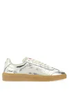 Dsquared2 Rider Metallic Leather Sneakers In Silver