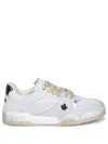 Dsquared2 Spiker Leather Sneakers In Grey