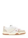 Dsquared2 Textured Leather And Polyamide Sneakers In Multicolour