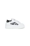 Dsquared2 Icon Logo Leather Low Top Sneakers In White