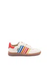 Dsquared2 Summer Lovers Leather Sneakers Rainbow Stripes In Multi