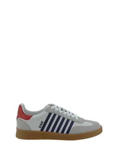 Dsquared2 Sneakers In Bianco+blu+rosso