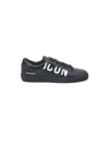 Dsquared2 Man Sneakers Black Size 12 Calfskin In Black