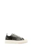 Dsquared2 Round-toe Low-top Sneakers In Black