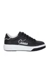 Dsquared2 Man Sneakers Black Size 9 Leather In Black