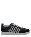 Dsquared2 Calfskin Sneakers With Contrasting Platform In Black