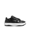 Dsquared2 Icon Leather Low Sneakers In Black