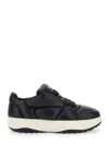 Dsquared2 Icon Leather Low Sneakers In Black
