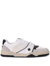 Dsquared2 Spiker Leaf-embroidered Leather Sneakers In Black