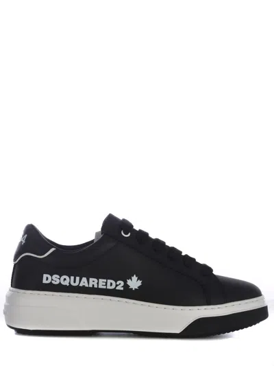 Dsquared2 Bumper Logo印花运动鞋 In Black