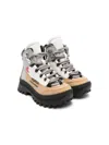 Dsquared2 Logo-print Ankle Boots In Beige
