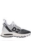 Dsquared2 Man Sneakers Black Size 7.5 Textile Fibers In Grigio