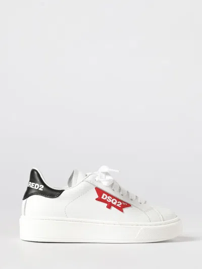 DSQUARED2 DSQUARED2 LEATHER SNEAKERS,I30476001