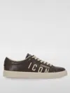 Dsquared2 Icon Man Sneakers Chocolate Brown Size 8 Calfskin In Schwarz 2