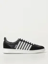 Dsquared2 Calfskin Sneakers With Contrasting Platform In 黑色