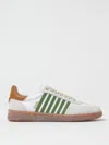 Dsquared2 Multicolour Sneakers With Lace-up Front In Green